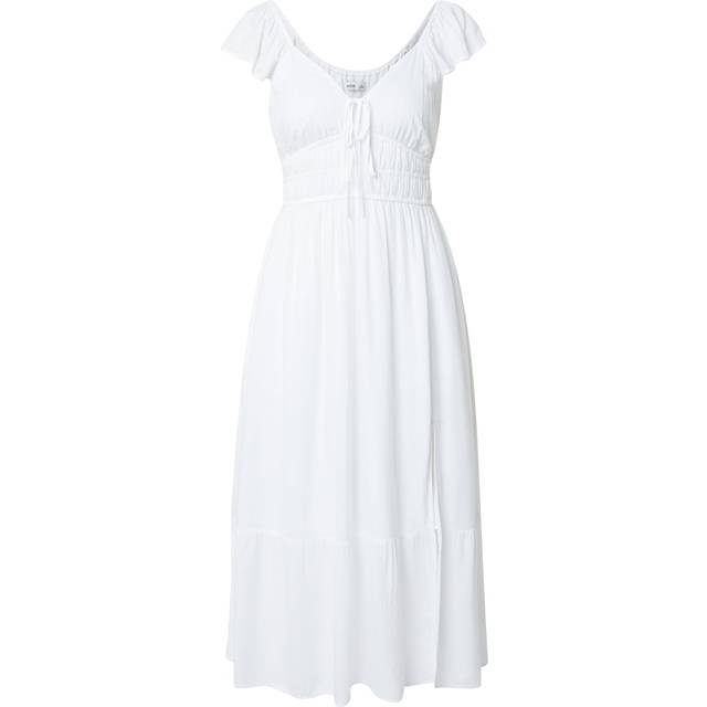 Flutter Sleeve Double-Tie Midi Dress
