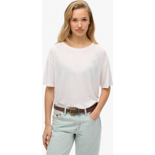 Superdry Studios Dropped Shoulder T-Shirt, Optic White