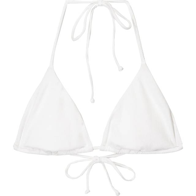 Bershka – Vit bikiniöverdel i trekantsmodell, del av set-Vit/a