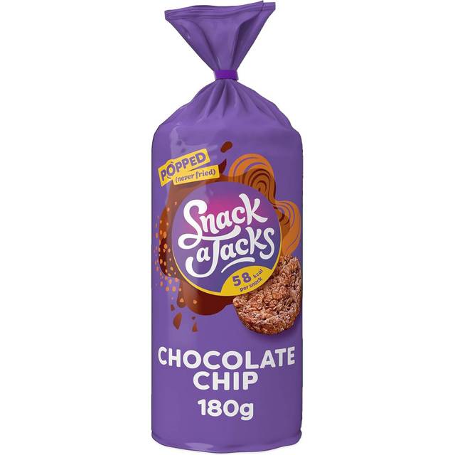 Snack a Jacks Jumbo Chocolate Chip Sharing Rice Cake Crisps 180g