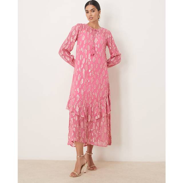 Never Fully Dressed Harmony Jacquard Dress, Pink/Gold