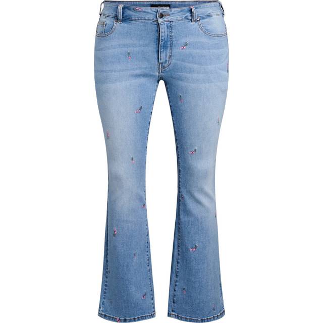 Zizzi - Jeans jSelma Flared Jeans - Blå
