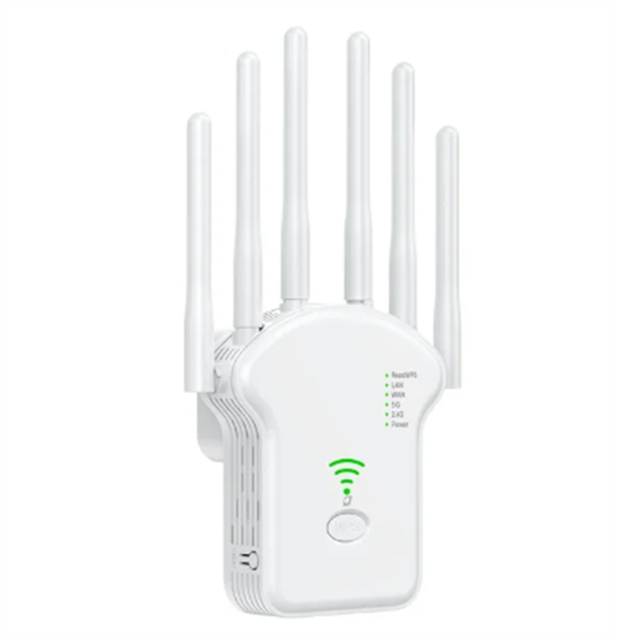 Wireless WiFi Repeater 1200Mbps Signal Booster White EU Plug