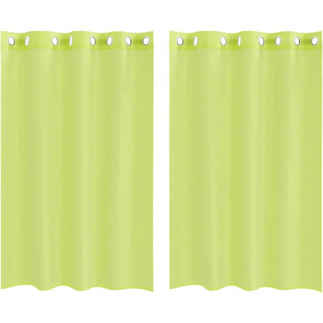 vidaXL Voile Curtains with Grommets 2 pcs Apple Green 140x175 cm