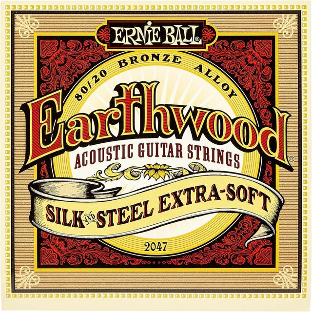 Ernie Ball Earthwood Silk and Steel Extra Soft 80/20 Bronze Acoustic Guitar Strings - 10-50 Gauge
