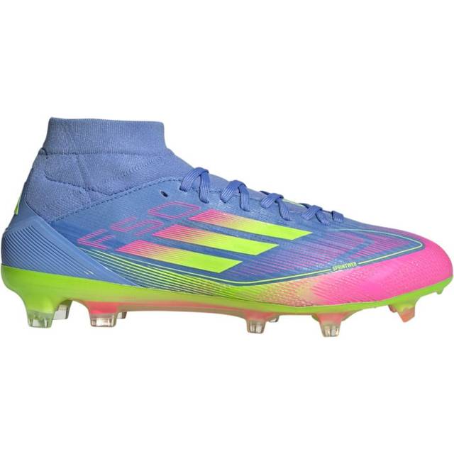 adidas F50 Pro Mid FG Celestial Victory - Blå/Lucid Lemon/Lucid Pink Dam - Gräs (FG) - ['Blå'] (36)