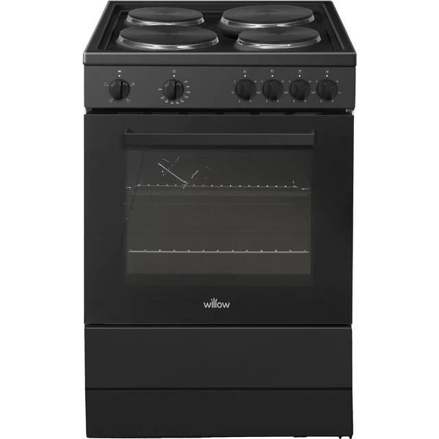 Willow 68L Black Freestanding Single Cavity Electric Cooker, 4 Burners