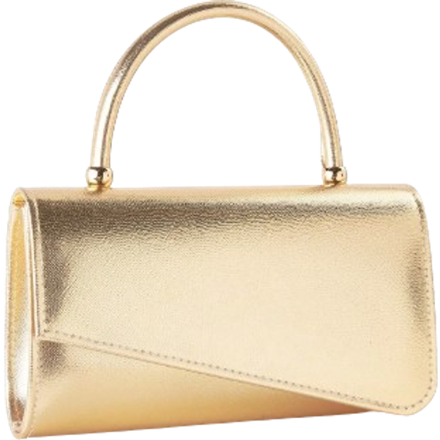 SHEIN Women&#39;s Fashionable Solid Color Clutch, With Metallic Decor, Flap Closure, Formal/Party Pu Clutch, Chain Strap Handbag For Evening Party, Prom Or Ball