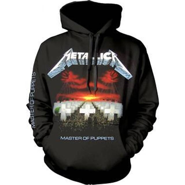 (S, Black) Metallica Unisex Adult Master Of Puppets Tracks Hoodie