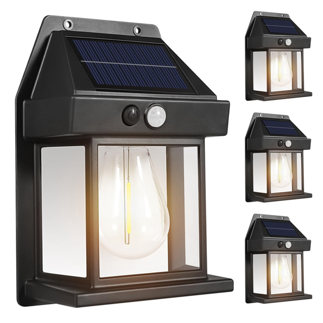 Outdoor Solar Wall Lamp,Waterproof Tungsten Lamp,Lighting Night Light