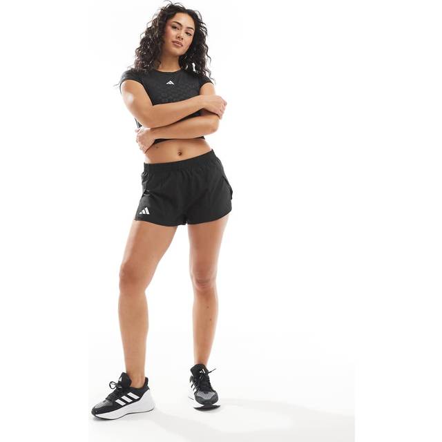 adidas Adizero Essentials Split Running Shorts Women - Black, Size S - black