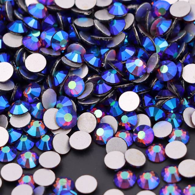 Glitter Rhinestone Crystal AB Non Hot Fix FlatBack Strass Garment Nail Art Stone