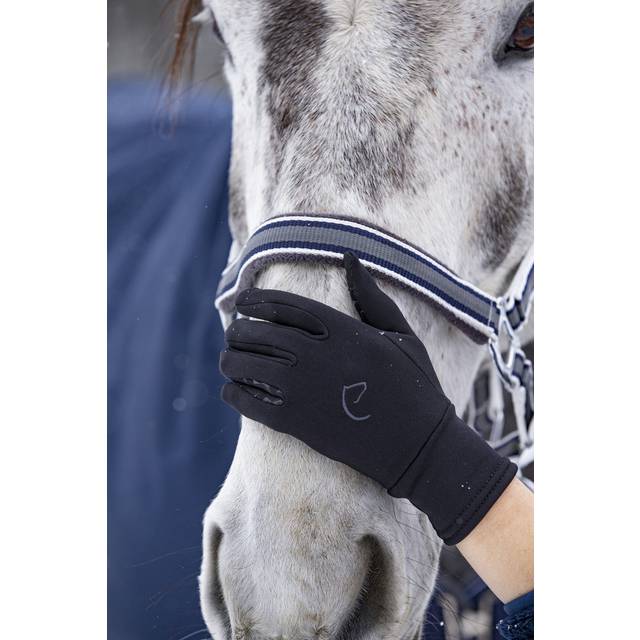 EQUITHEME 'Hiver' Digital Ridhandskar Svart (XXL)