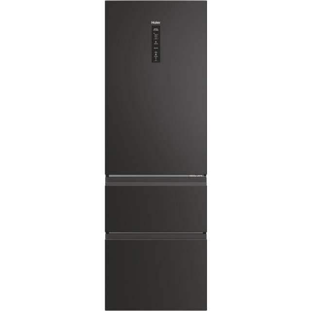 Haier 3D 60 Series 3 HTW3618ENPB Wifi Connected 185cm High 60/40 No Frost Fridge Freezer - Slate Black - E Rated