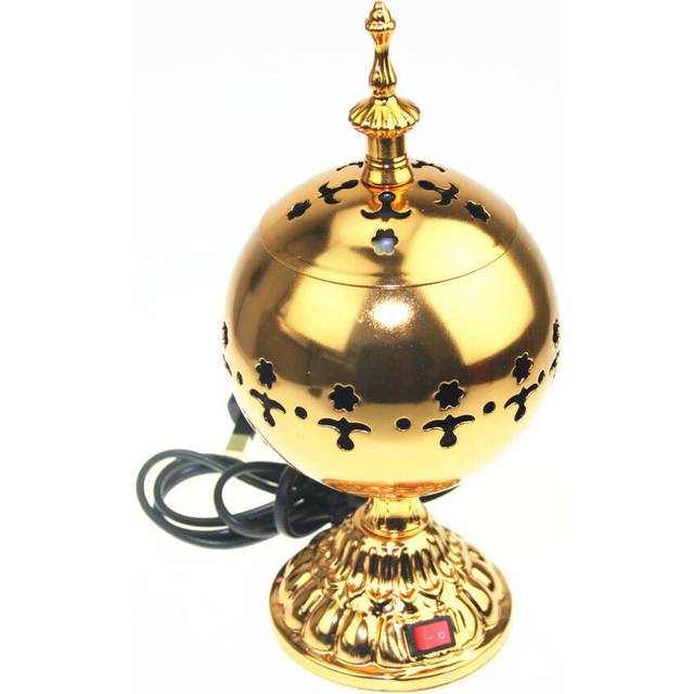 (  Design2) Arabian Incense Bakhoor Oud Burner Bakur Electric Metal Mabkhara Home