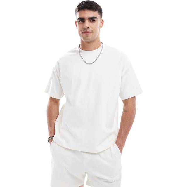 New Look Men's Off White Relaxed Boxy T-Shirt - XL