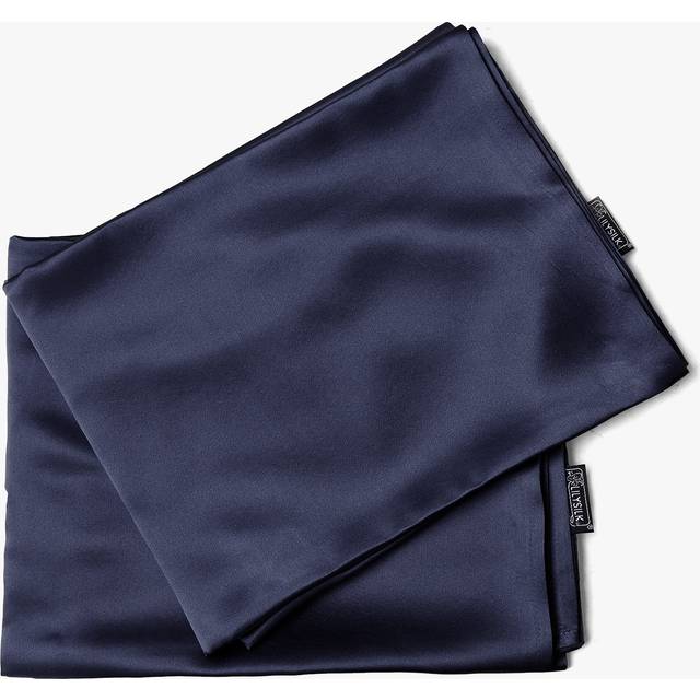 LILYSILK Mulberry Silk Pillowcase Navy Blue UK 100% Silk Soft And Smooth Silk Pillow Covers King (50 x 90cm)