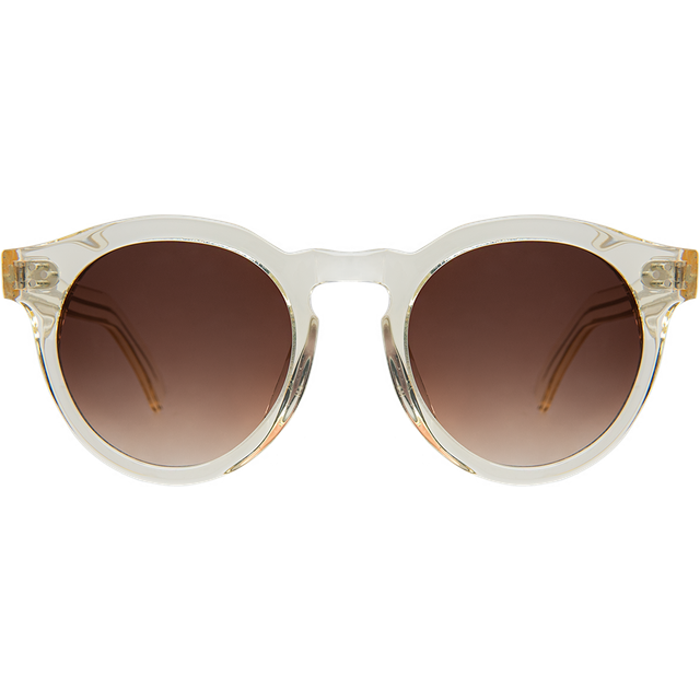Illesteva Leonard II E L2-E92BRG Men's Sunglasses Yellow Size 50 - Transparent Champagne Yellow (50)
