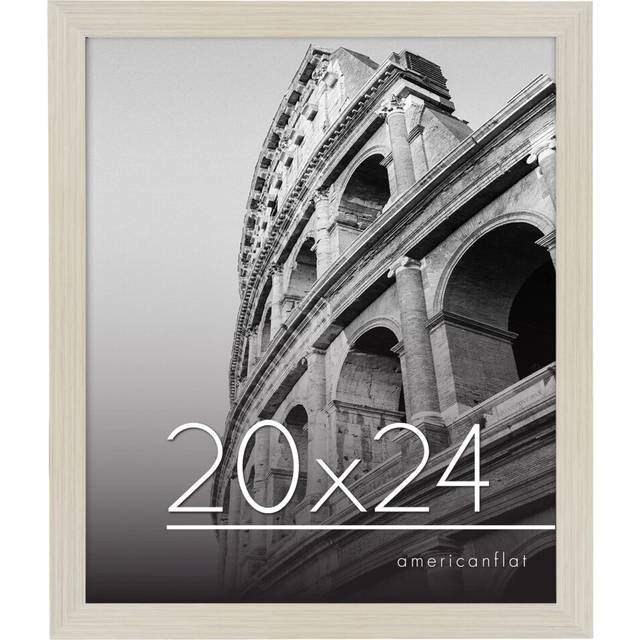 Americanflat 20x24 Picture Frame in Light Wood - Photo Frame with Engineered Wood Frame and Polished Plexiglass Cover - Horizontal and Vertical Format