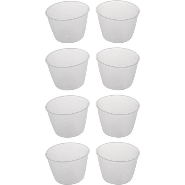 4X Plastic 120Ml Electric Cooker Rice Measuring Cup 2Pcs Clear White
