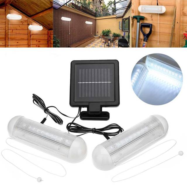 Shed Powered Solar Lights Led Light Rechargeable Garage Indoor Garden Outdoor