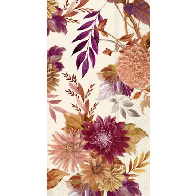 "IHR Ideal Home Range Dinner Napkins Disposable 3-Ply Paper Hand Towels  8.5"""""""" x 4.5""""""""  Darla (Cream)  16-Count"