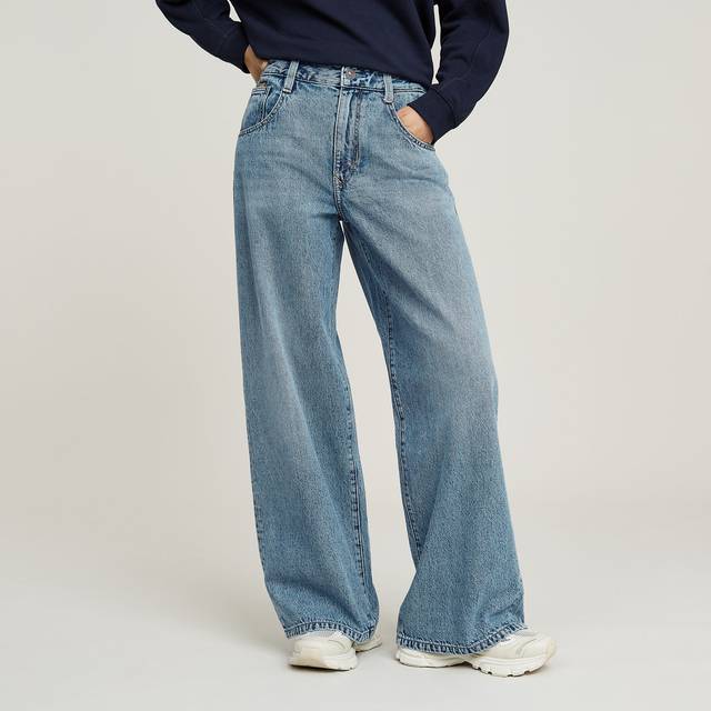 Skater High Loose Jeans - Medium blue - Women - 28-30