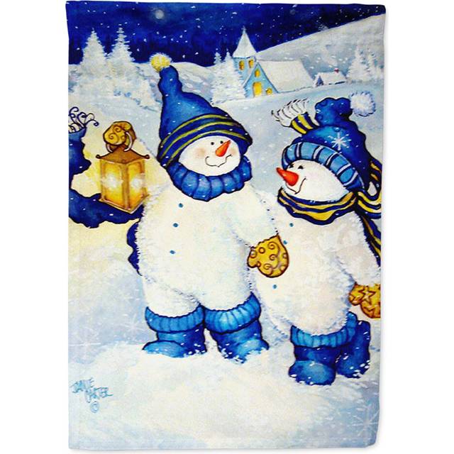Caroline's Treasures PJC1009CHF Follow Me Snowman Flag Canvas  Large  Multicolor