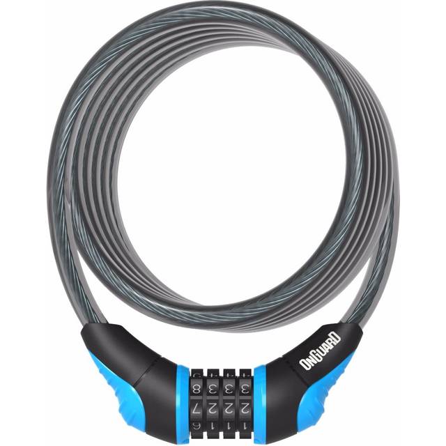 OnGuard Neon Combo Coil Cable Locks - Blue - 180 cm (10 mm) Size: 10 m