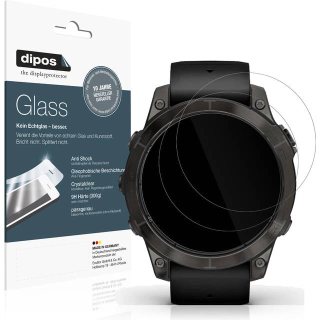 2x screen protector for garmin fenix 7 pro 47mm flexible glass 9h dipos