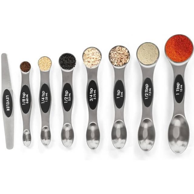 Chronus Magnetic Measuring Spoons Set Stainless Steel (Black)