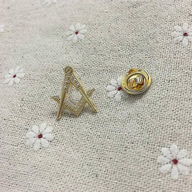 (As show, One size) Compass And Square Hollow Out Masonic Lapel Pin