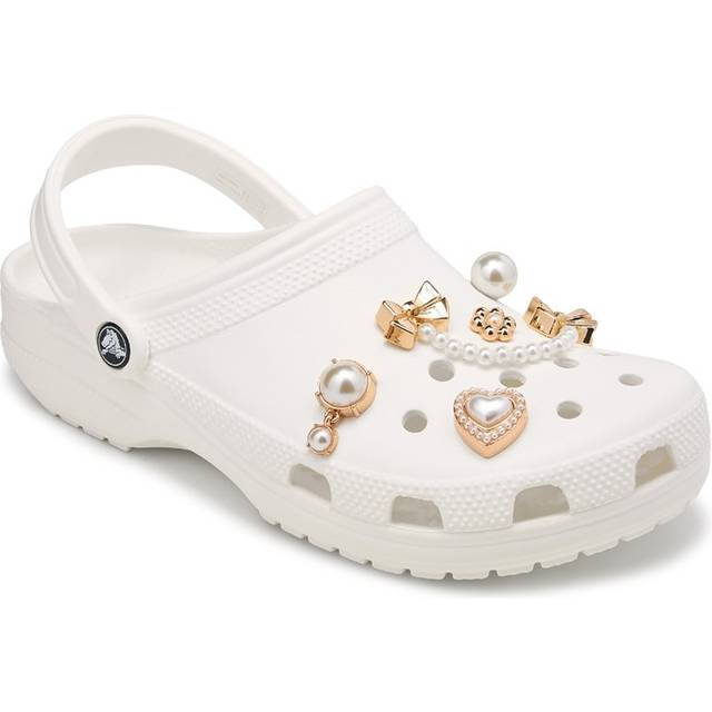 Jibbitz Crocs Pearly Gold (x5) - Blanc