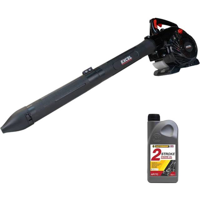 Excel 25cc petrol leaf blower vacuum & mulching 3-in-1 tool with engine oil
