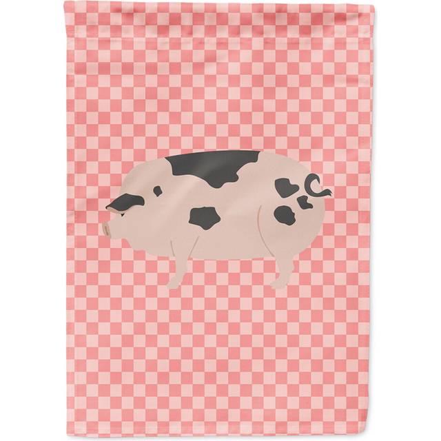 Caroline's Treasures BB7940CHF Gloucester Old Spot Pig Pink Check Canvas House Flag  Size  Multicolor