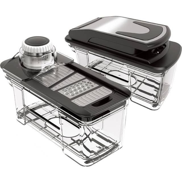 7-in-1 Slicer & Chopper - Rostfritt stål / svart
