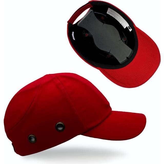 Lucent Path Red Baseball Safety Bump Cap Helmet Hard Hat Head Protection Cap for Men Women