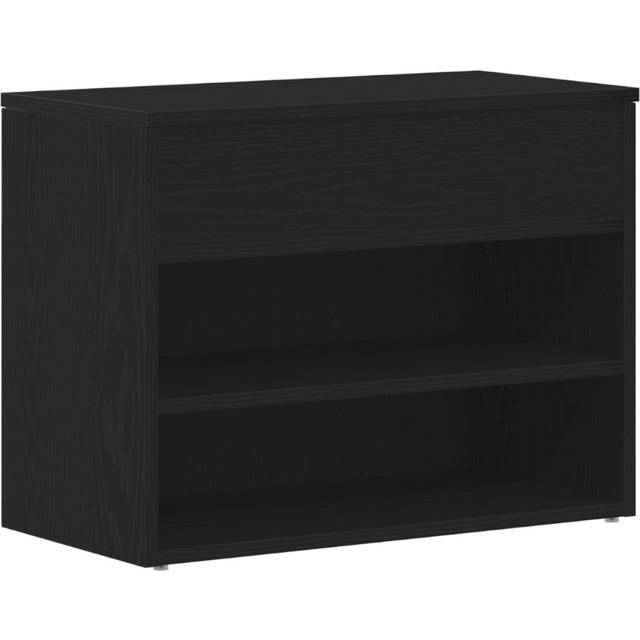 Hallbänk Svart Ek 60x30x45 cm Konstruerat trä