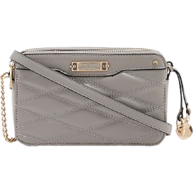 River Island Womens Grey Faux Leather Quilted Cross Body Bag - One Size