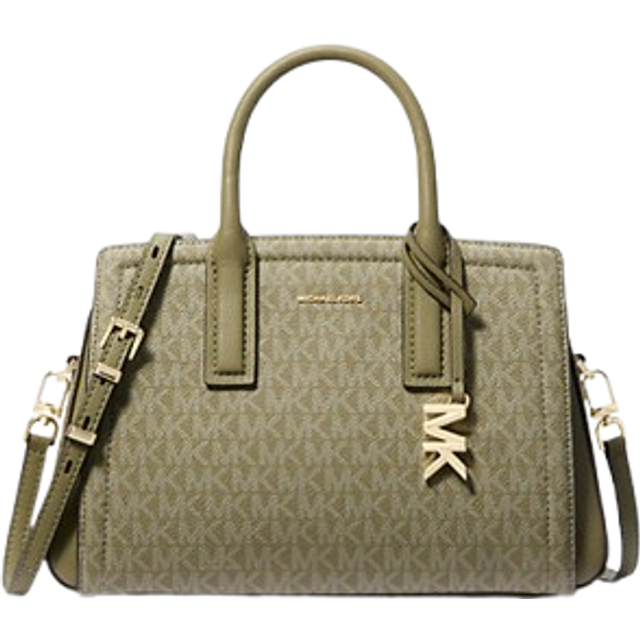 MK Laila Small Signature Logo Satchel - Green - Michael Kors - ONE SIZE