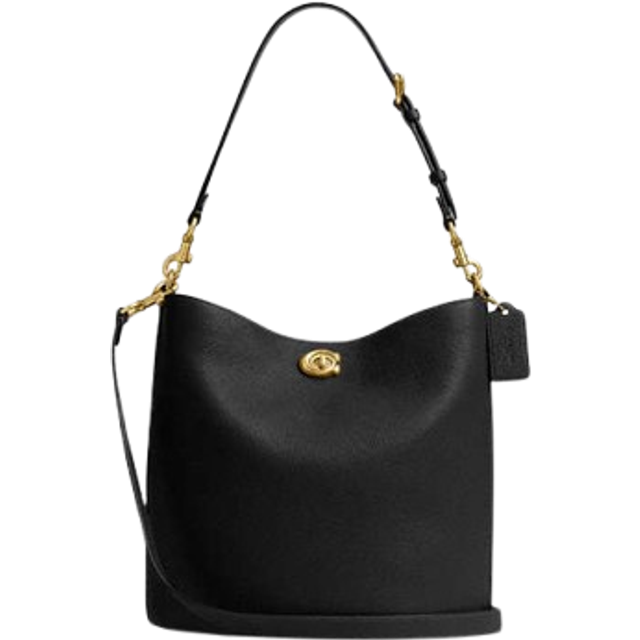 Coach Willow Shoulder Bag Leather 27 cm black