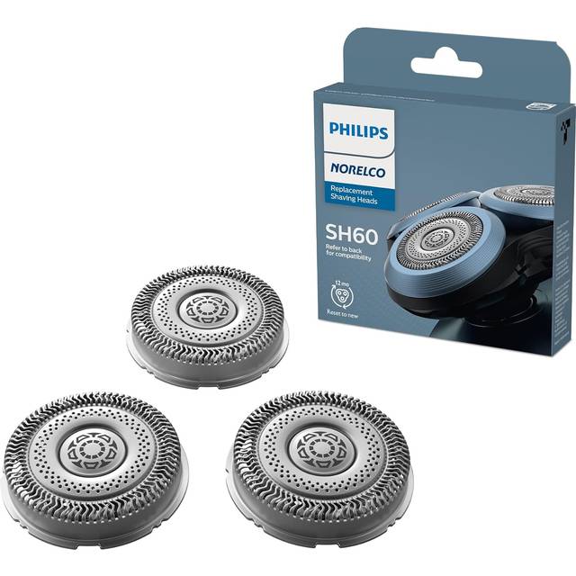 Rakhuvuden For SH60 ，Kompatibla For Philips， Norelco Rakhuvuden For Rakapparater Series 6000, SH60/72, S6810, S6820, S6850, S6880 S6810/82