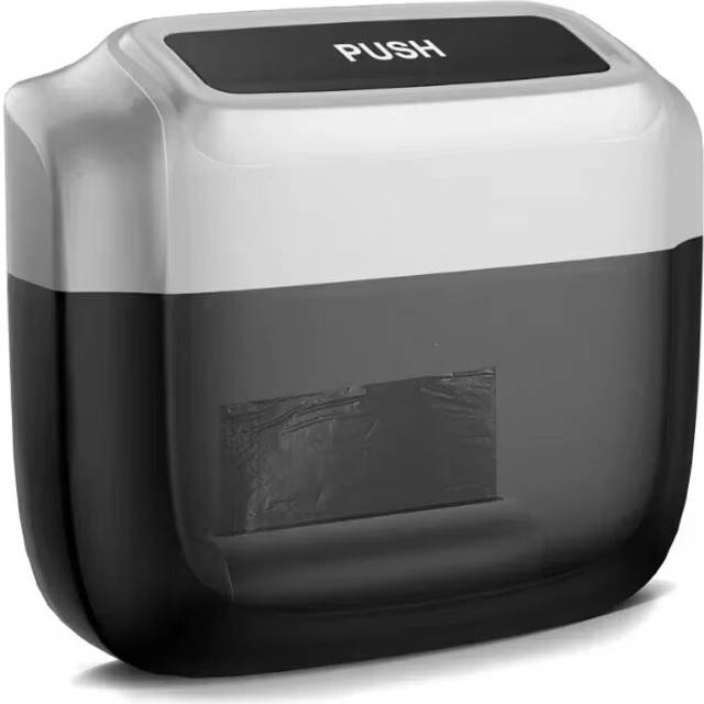 (Silver) Car Trash Bin Hanging Vehicle Garbage Dust Case Storage Box Plastic Pressing Square Trash Can With Lid Auto Interior Supplies
