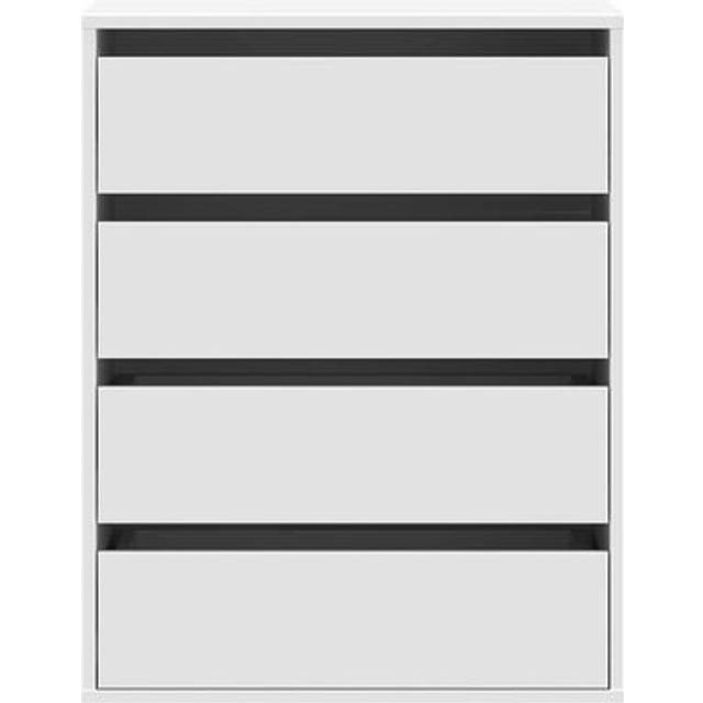 vidaXL Corner Chest of Drawers White 60x41x76 cm Engineered Wood