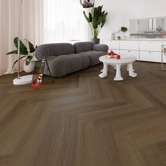 Leader-Tec Pickering Oak - Prime Herringbone 5mm Purecoat Rigid Core Vinyl Flooring (123015)