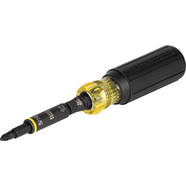 Klein Tools 32500HD KNECT MultiBit Screwdriver  Nut Driver  Impact Rated 11in1 Tool with Phillips  Slotted  Square and Torx