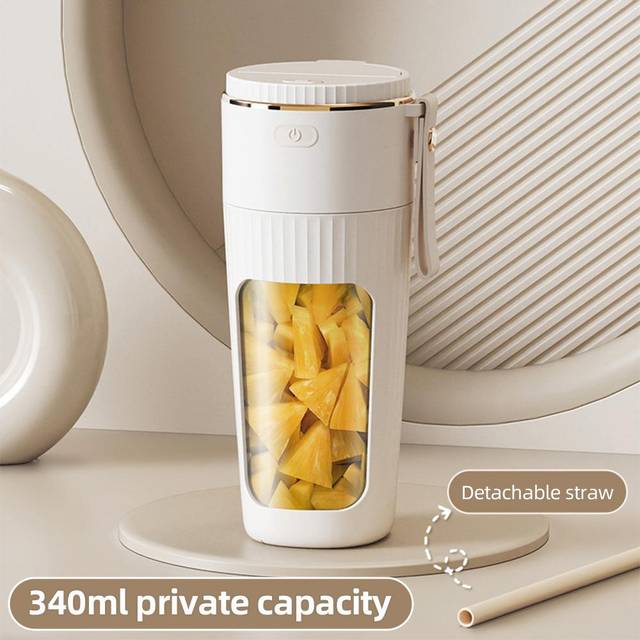 Portable Blender for Shakes and Smoothies 10 Blades and USB Rechargeable Cordless Personal Blender white