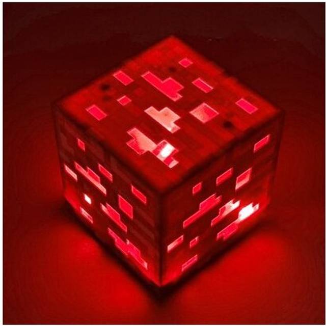 (Red Ore Lights) Light-Up Wall Torch Night Lamp Ore Lights Creeper Lighting Kids Child Toy Gifts