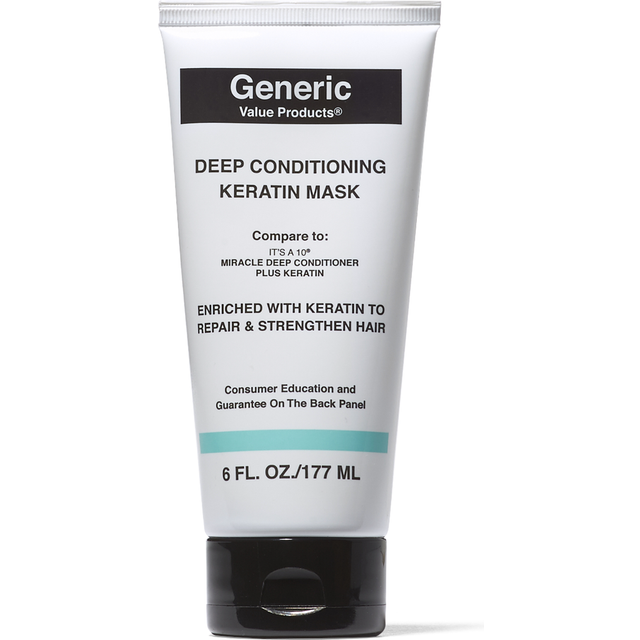 Generic Value Products Deep Conditioning Mask Plus Keratin  Adds Shine  Protects Hair Color  Helps Prevent Heat Damage  Detangles  6 Oz
