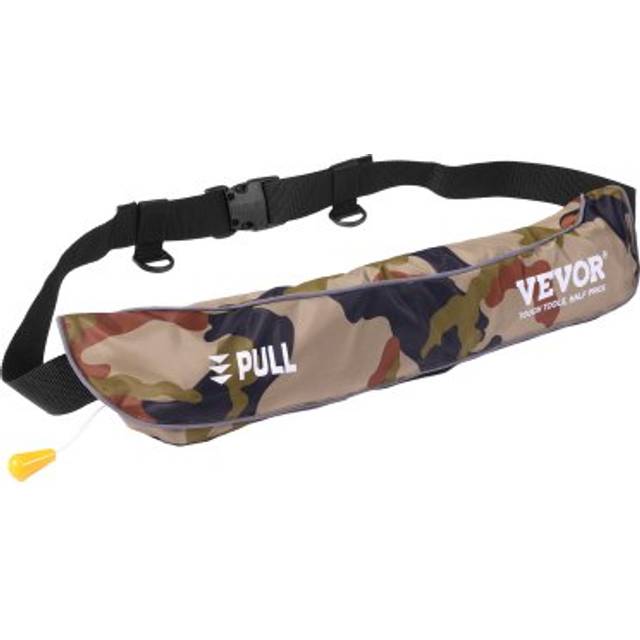 VEVOR Manual Inflatable Belt Pack for Adults  105N Buoyancy  Over 80 Pounds and Up to 59 in Waist Adjustable  Inflatable PFD Waist for SUP Paddelboard